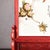 Antique Chinese Rosewood Table Screen With Famille Rose Porcelain Plaque For Sale In Los Angeles - Image 6 of 10