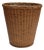 Vintage Woven Wicker Wastebasket For Sale