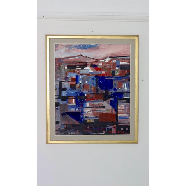 Hultkrantz, Abstract Composition, 1960s, Oil on Panel, Framed For Sale - Image 10 of 11