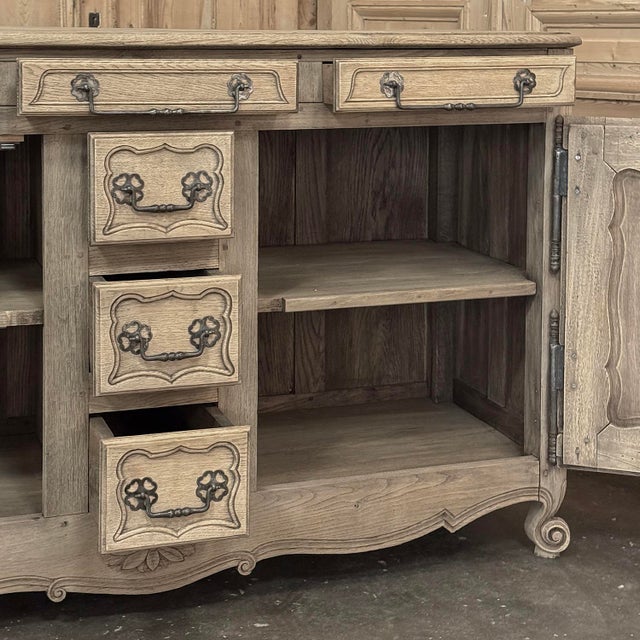 19th Century Country French Stripped Buffet With Original Hardware For Sale - Image 15 of 18