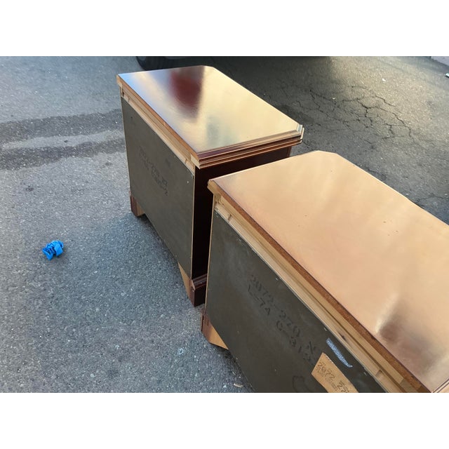 1980s Pair of Basset Mahogany Nightstands For Sale - Image 9 of 13