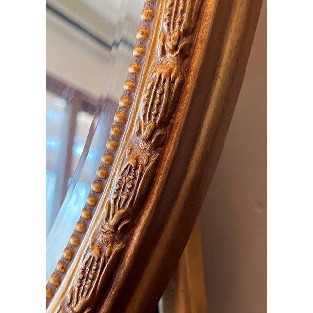 1970s Rococo Style Gold Oval Wall "Bow" Mirror For Sale - Image 11 of 14