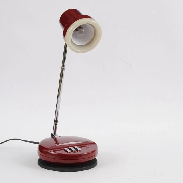 Space Age Rond NA-121 Plastic & Steel Table Lamp from Kreo-Lite, 1970s For Sale - Image 3 of 9