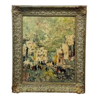 Mid-Century European Abstract Street Scene For Sale