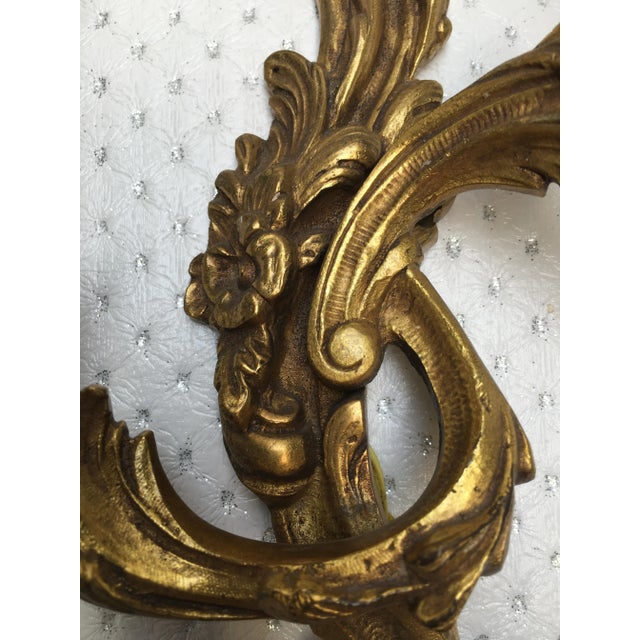 Rococo Style Wall Sconce, 1950s For Sale - Image 4 of 10