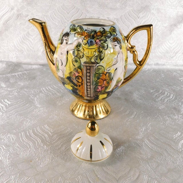 1940s Traditional Capodimonte Tea Set - Thirteen Pieces For Sale In San Francisco - Image 6 of 15