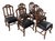 Guy Chaddock Melrose Collection Country English Black Leather Dining Chairs, Set of Six For Sale