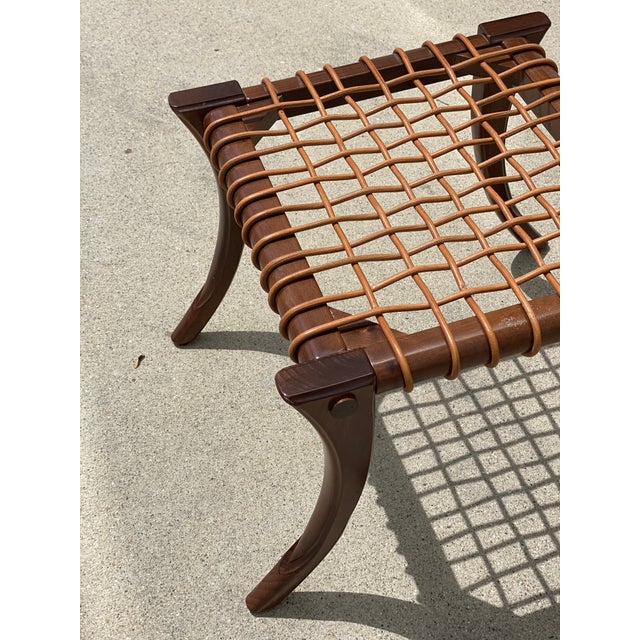 Contemporary 1990s Kreiss Klismos Wood Ottoman Bench, Attributed For Sale - Image 3 of 3