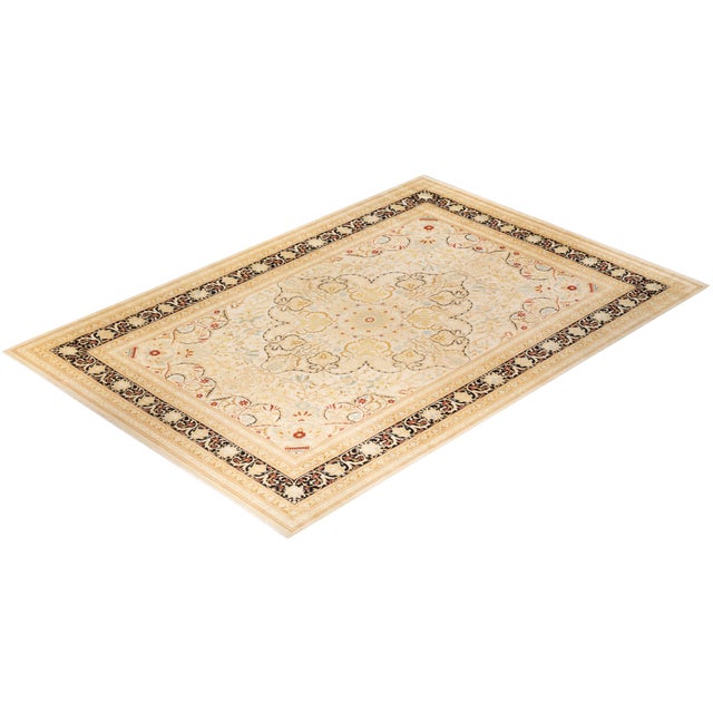 Ivory Mogul, One-of-a-Kind Hand-Knotted Area Rug - Ivory, 10' 2" x 15' 0" For Sale - Image 8 of 8