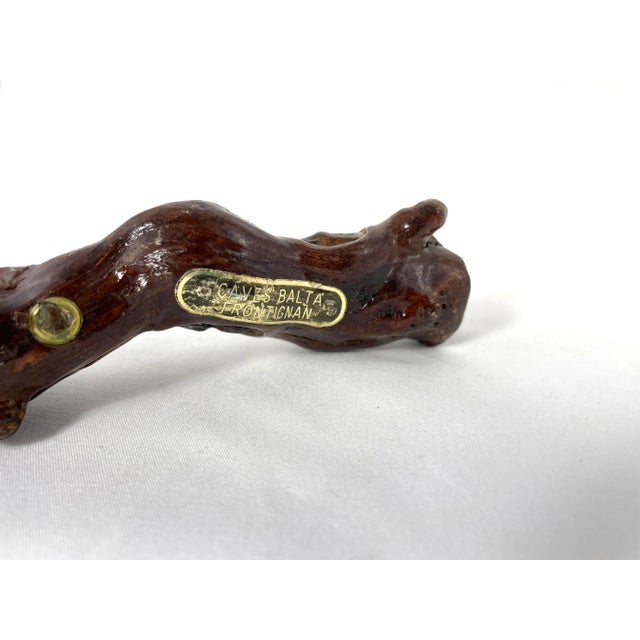 Vintage French Bordeaux Grape Vine Wood Corkscrew Wine Bottle Opener For Sale - Image 4 of 7