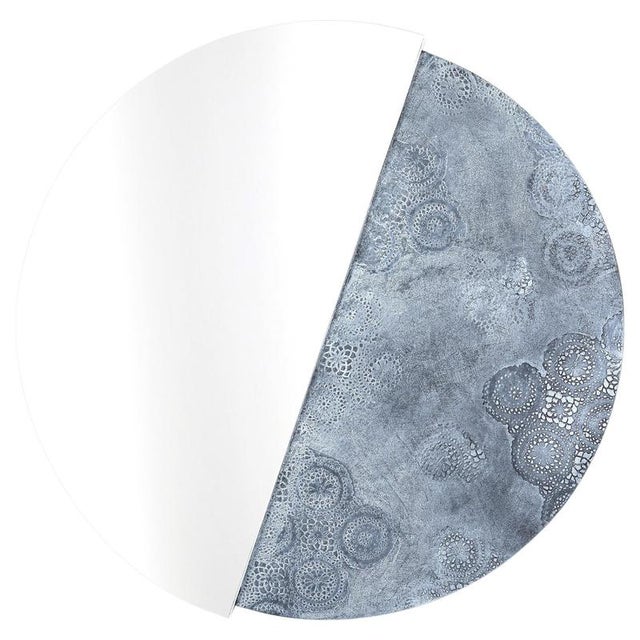 Geometric Silver Eclisse 900 Round Mirror by Disain1971 For Sale - Image 6 of 6