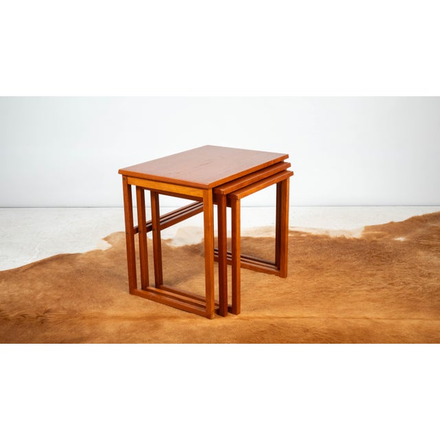 Brdr. Furbo 1970s Danish Modern BRDR Furbo Teak Nesting Tables - Set of 3 For Sale - Image 4 of 18