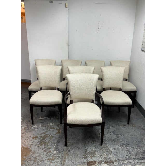 Contemporary Armani by Nancy Corzine Venus Dining Chairs, Set of Eight For Sale - Image 3 of 12