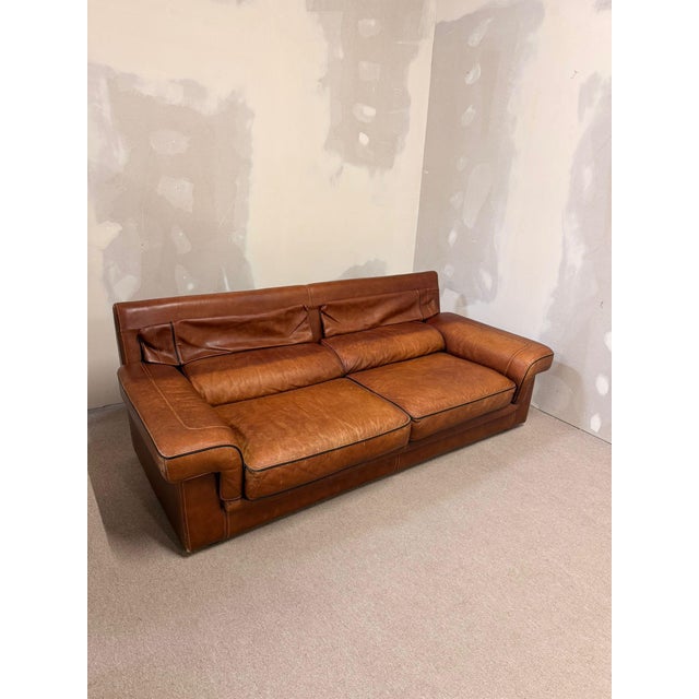 Vintage Leather Sofa by Josef Gobet, 1970s For Sale - Image 11 of 16