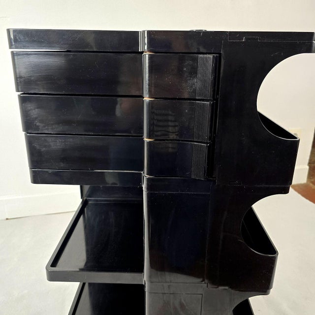 Mid Century Modern, Joe Colombo, Black Boby Trolley Cart 1970, Italy For Sale - Image 11 of 13