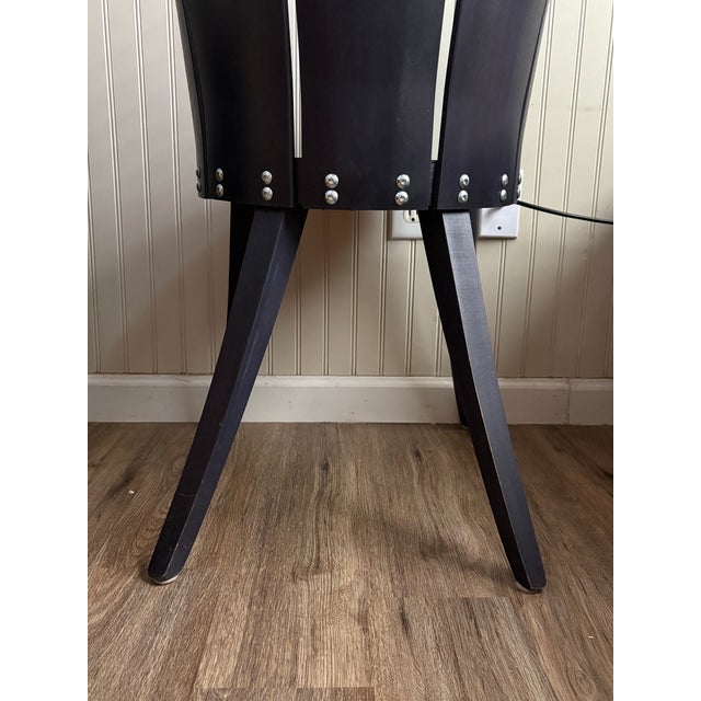 Wood Vintage King Harold Bentwood Flower Chair Miro Harold Ebonized Ink Black 80s VTG For Sale - Image 7 of 12