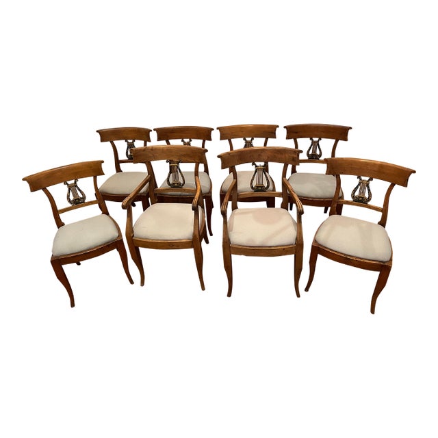 1800’s Dining Chairs Biedermeier Style Italy For Sale