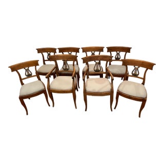 Chairs Dining Biedermeier Style Italy Venice 19 Th Century For Sale