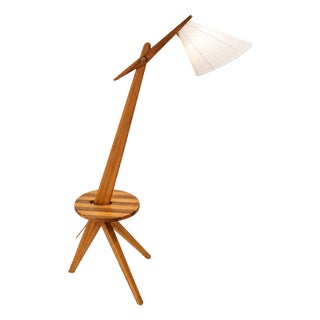 Wood Tripod Floor Lamp, Sweden, 1950 For Sale