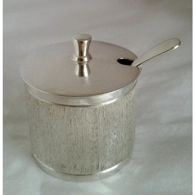 A fine vintage sterling silver three-piece cruet set, hallmarked birmingham 1973 and made by j. B. Chatterley & sons ltd....