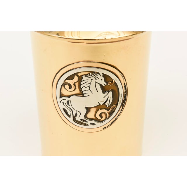 1950s Vintage Bronze and Sterling Silver Horse Medallion Box by Silver Crest, 1950's For Sale - Image 5 of 11