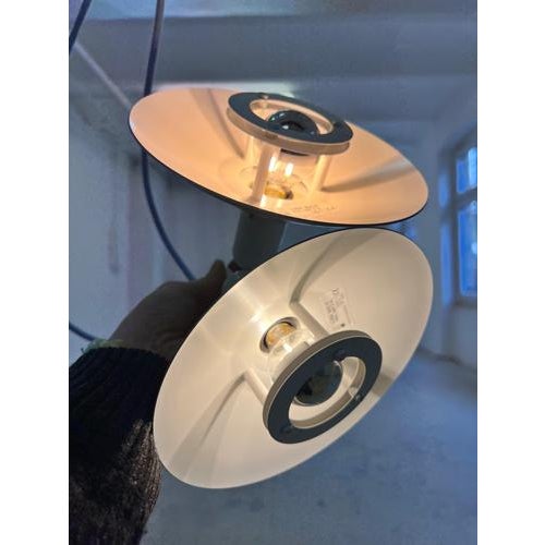 Luna 8021 P Silver Grey Pendant Lamp by Jeka For Sale - Image 3 of 11