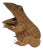 Bohemian Wicker Frog Storage Basket With Glass Marble Eyes Olivier Cajon Attrib. For Sale