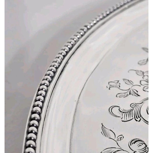 Late 18th Century George III Sterling Silver Waiter, 1785 For Sale - Image 16 of 18