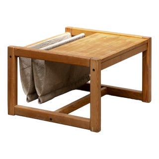 Habitat Pine Coffee Table with Jute Magazine Rack, 1980s For Sale