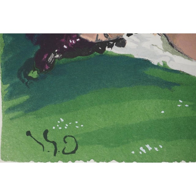 Jean-gabriel domergue (1889-1968) afternoon at the park, 1948 lithograph enhanced with stencil signed in the plate on bfk...