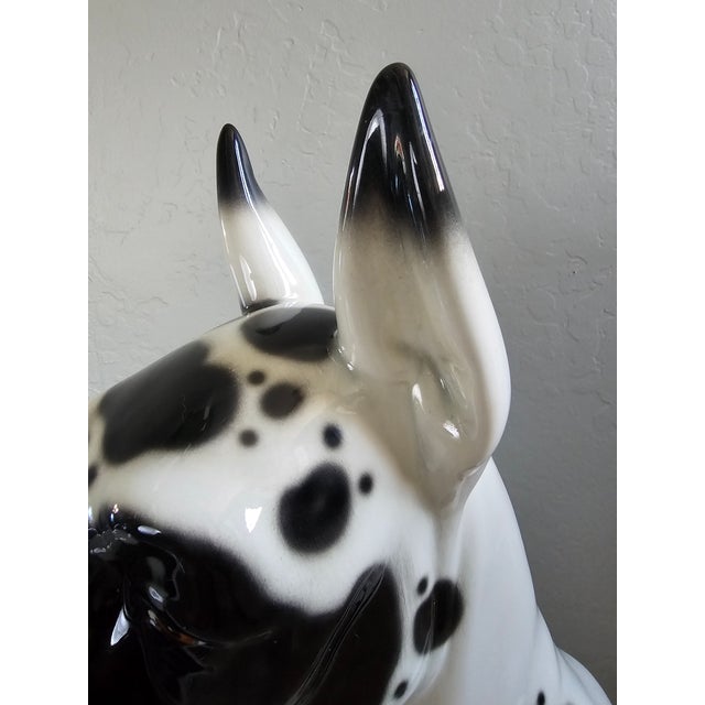 1980s Life Size Great Dane Porcelain Dog Sculpture by Lladro Hispania of Spain For Sale - Image 16 of 18