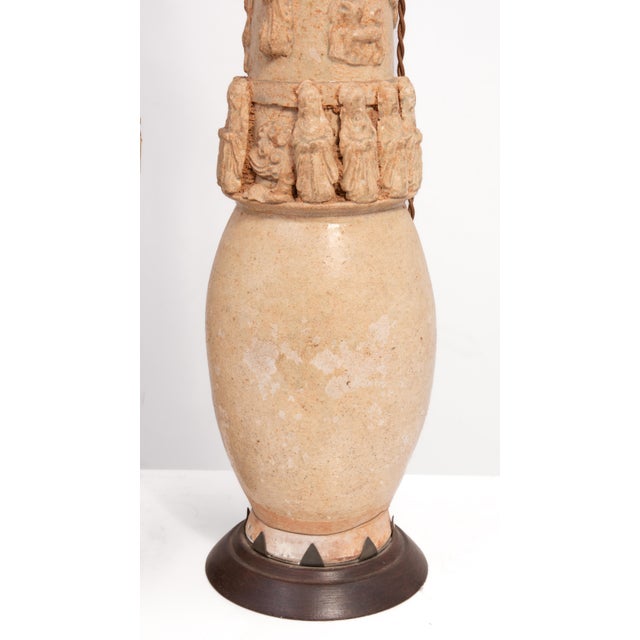 Chinese Song Yuan Dynasty 13th 14th Century Qinghai Funerary Pottery Jars Mounted as Lamps a Pair For Sale - Image 15 of 18