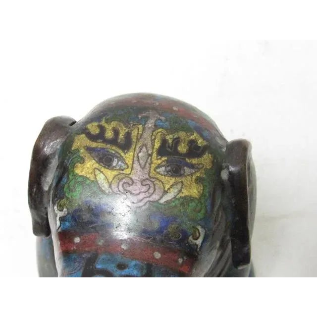 Antique Chinese Cloisonné Elephant For Sale In San Francisco - Image 6 of 12