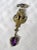 Art Deco Phoenix Pin. Rare. Brass and amethyst colored glass. See Photos Extraordinary! 1.5" L x 4.5" H B12