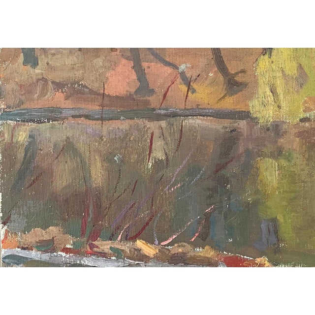 1970s Impressionist Forest Oil Painting, Ukrainian Artist, 1970s 35-50 For Sale - Image 5 of 6