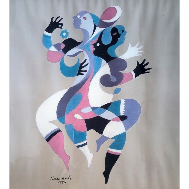 Ervardo Fioravanti, The Dancers, 1984, Silkscreen For Sale - Image 4 of 8
