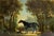 Textile Black Horse and Dog in British Countryside Landscape Oil Painting, Large Scale, 19th Century For Sale - Image 7 of 7