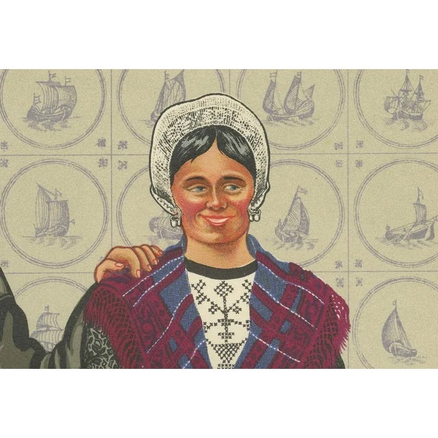 Gratiane de Gardilanne and Elizabeth Whitney Moffatt, Dutch Man and Woman of Urk in Sunday Dress with Broad Hats, 1932, Print For Sale - Image 6 of 10