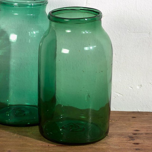 Green Vases, 1920s, Set of 2 For Sale - Image 3 of 7