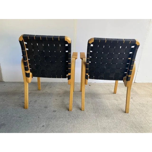 1960s Alvar Aalto Armchairs With Black Straps, Finland, 1960's For Sale - Image 5 of 11