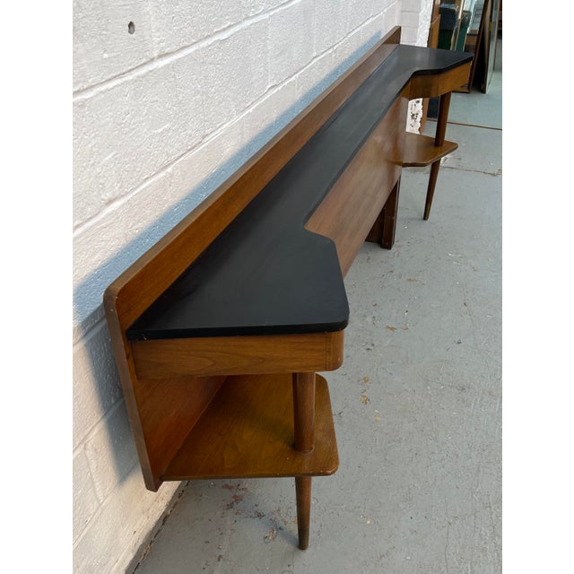 Mid 20th Century Mid 20th Century American of Martinsville "Dania" Bar Bed Headboard by Merton Gershun For Sale - Image 5 of 12