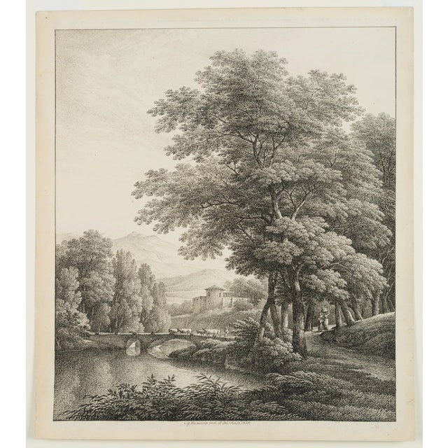 Christian Gottlieb Hammer (1779 Dresden - 1864 ibid.): Arcadia is everywhere, 1855, Pen drawingTechnique: Pen drawing on...