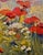Babken Kolozian - Red Poppy Field 1979-Original Armenian Mid-Century Oil Painting For Sale - Image 9 of 13