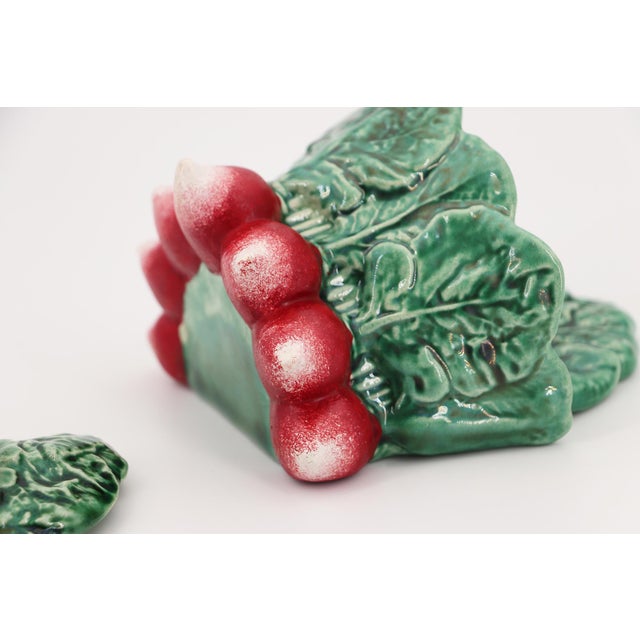 1940s Majolica Ceramic Radish Salt Container, Portuguese For Sale - Image 11 of 11