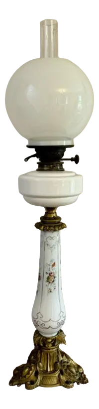 Antique Victorian Oil Lamp, 1880