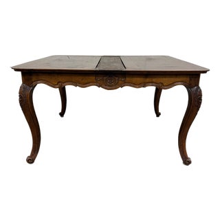Antique French Louis XV Provincial Country Style Draw Leaf Dining Table For Sale