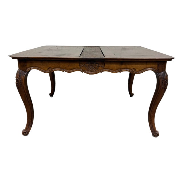 Antique French Louis XV Provincial Country Style Draw Leaf Dining Table For Sale