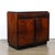 Art Deco Machine Age Waterfall Front Book-Matched Walnut & Black Lacquer Cabinet For Sale - Image 14 of 18
