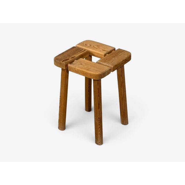 Olof Ottelin Attr., Finnish Mid-Century Modern, Stool, Pine, Finland, 1950s For Sale - Image 4 of 8