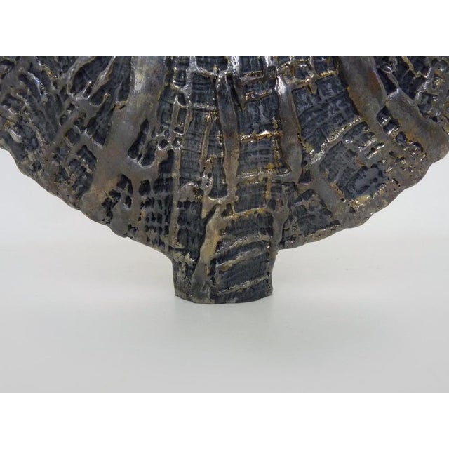 Large Vintage Heart-Shaped Ceramic Vase, 1980s For Sale - Image 9 of 11